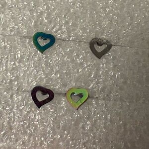 Nose Ring- 3 Piece heart shape stainless steel Nose Stud Nose Ring nwt SH464